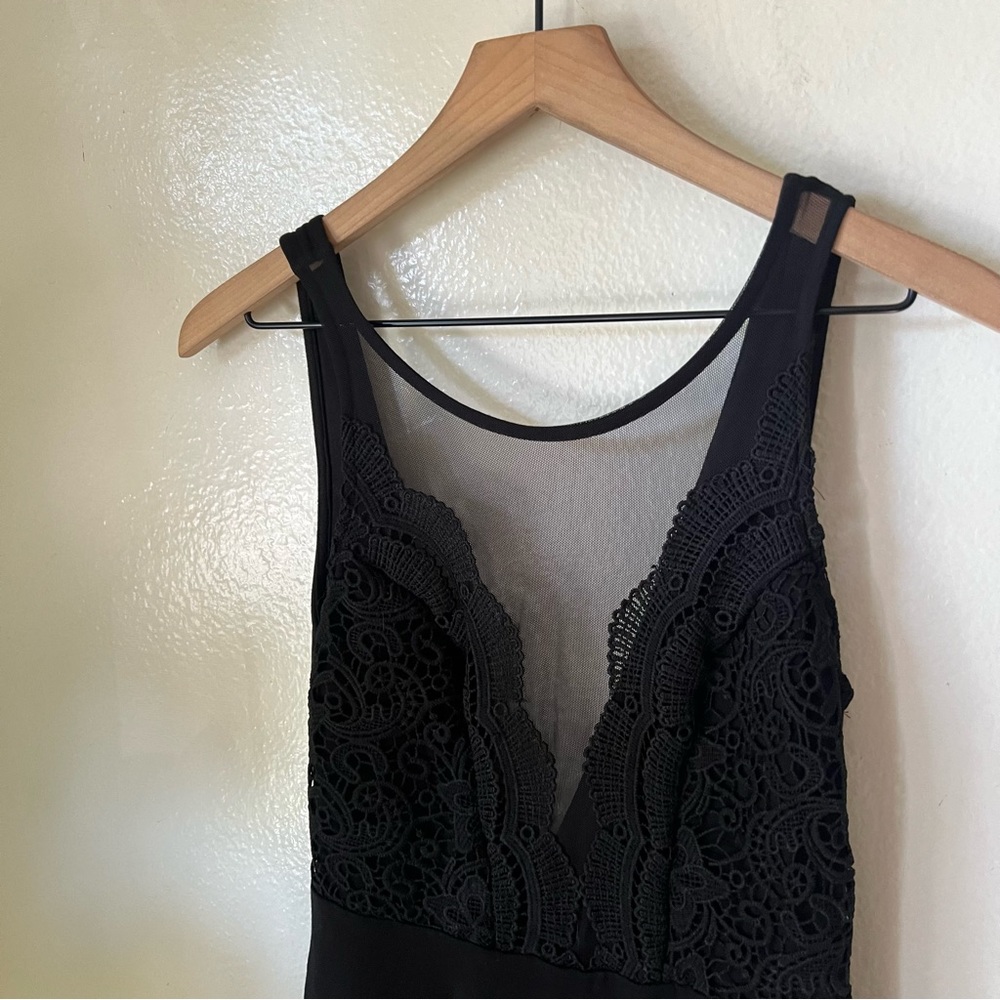 Lulus | I Promise Black Lace Skater Dress - Picture 5 of 7